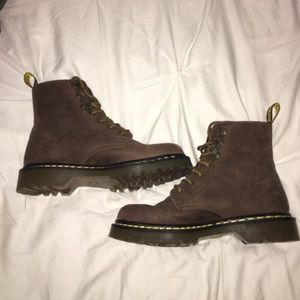 brown dr.martens boots