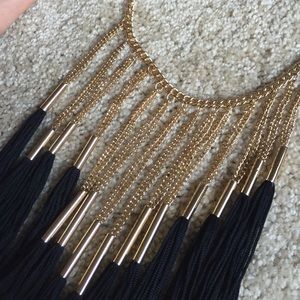 Forever 21 Jewelry - Black & Gold Fringe Necklace Forever 21 Jewelry - Black & Gold Fringe Necklace