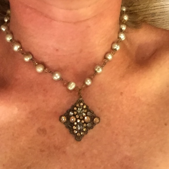 Necklace, antique looking.