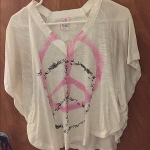 Free people poncho t-shirt