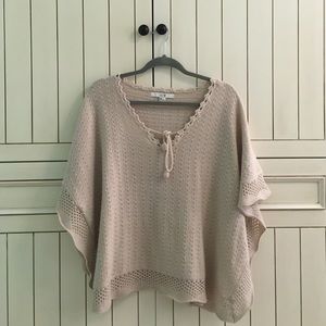 Poncho style sweater
