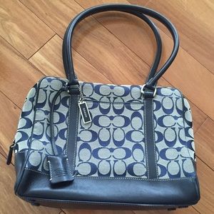 Coach Signature Canvas & Leather Satchel