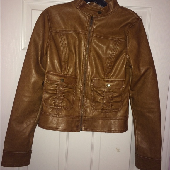 Rue 21 Tan Faux Leather Jacket