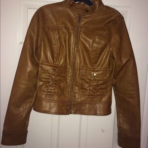 Rue 21 Tan Faux Leather Jacket