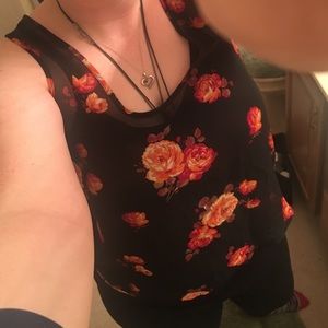 Selena Gomez Lace Flower Top