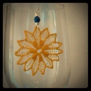 Artisan designed earrings from vintage lace