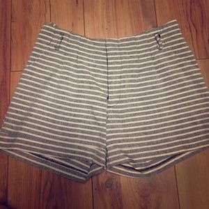 Black & White Striped Shorts