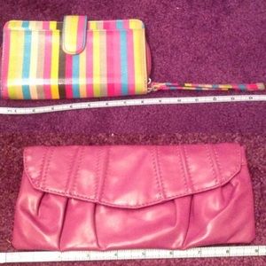 Multi-Color Wallet/Wristlet and Pink Envelope