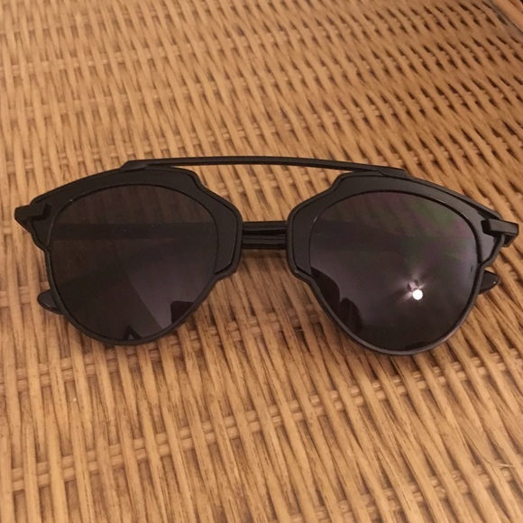 Black trendy sunglasses