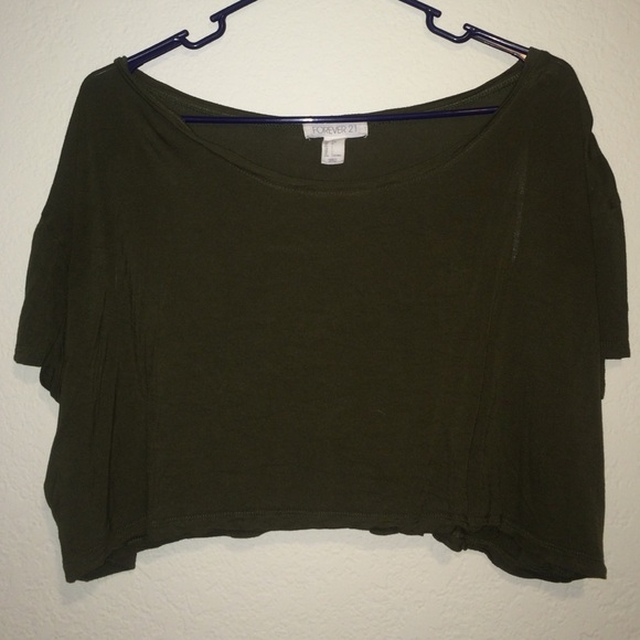 Forever 21 Olive Green Crop Top