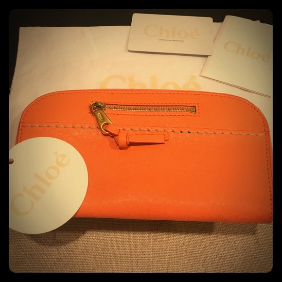 Authentic Chloe lambskin leather wallet