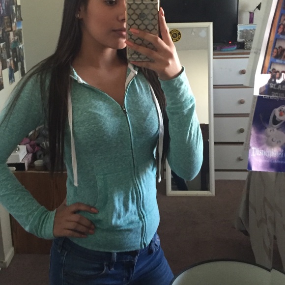 Turquoise zip up