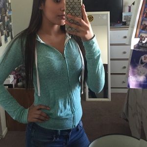 Turquoise zip up