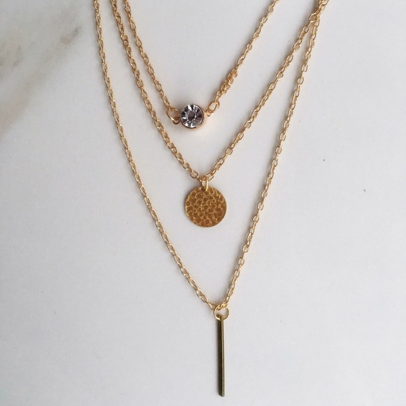 Triple strand Cz Necklace