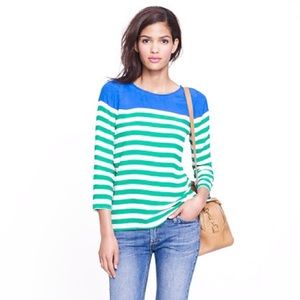 J. Crew Top in Color Colorblock Blouse