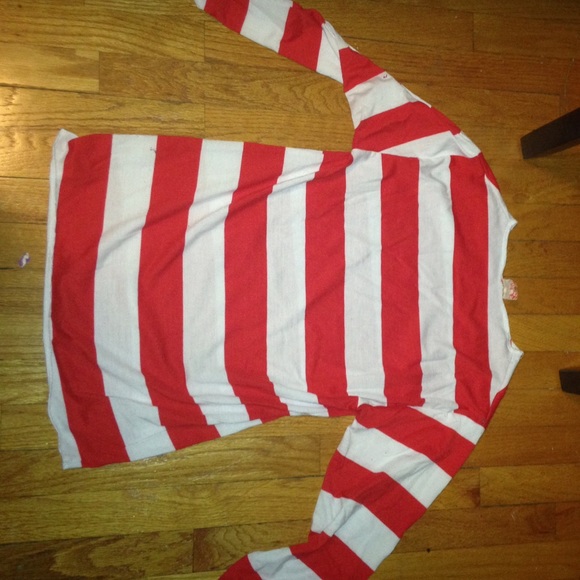 Red and White Striped "Waldo" Costume Shirt