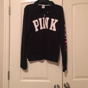PINK half zip up pullover