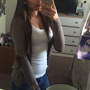 light brown cardigan