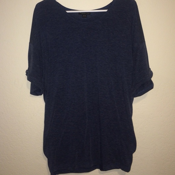 Baggy Blue Scoop Neck Tee