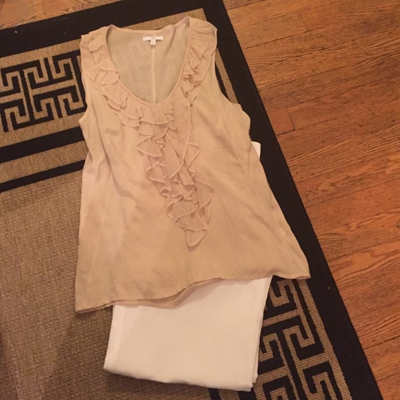 GAP ruffle tank.