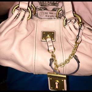 Juicy Couture Baby Pink Leather Hobo/Pouf Bag