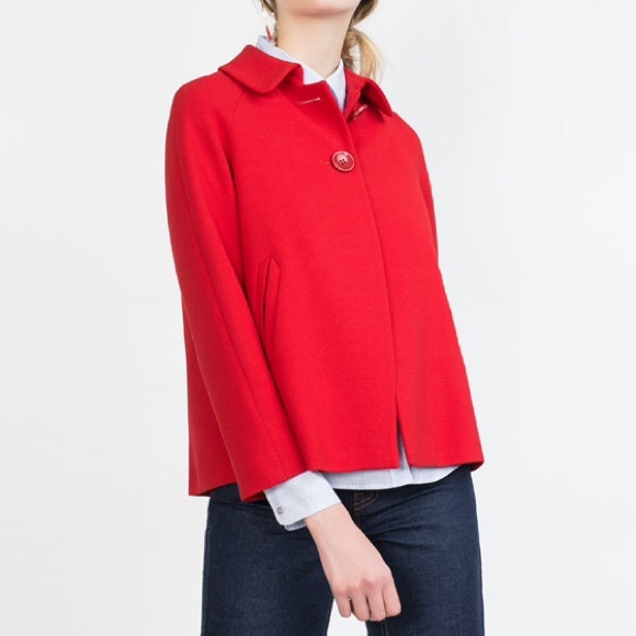 Zara Red Blazer Jacket Coat seen on Kate Middleton - Picture 2 of 4