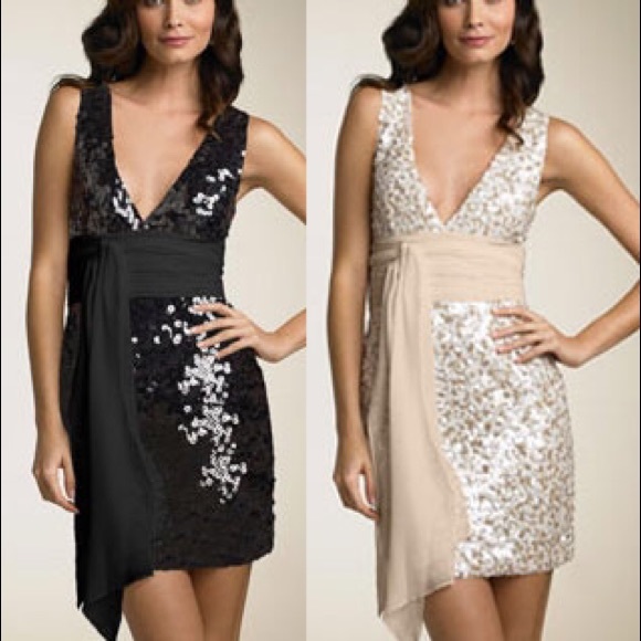 BCBG black dress Sequined New Years