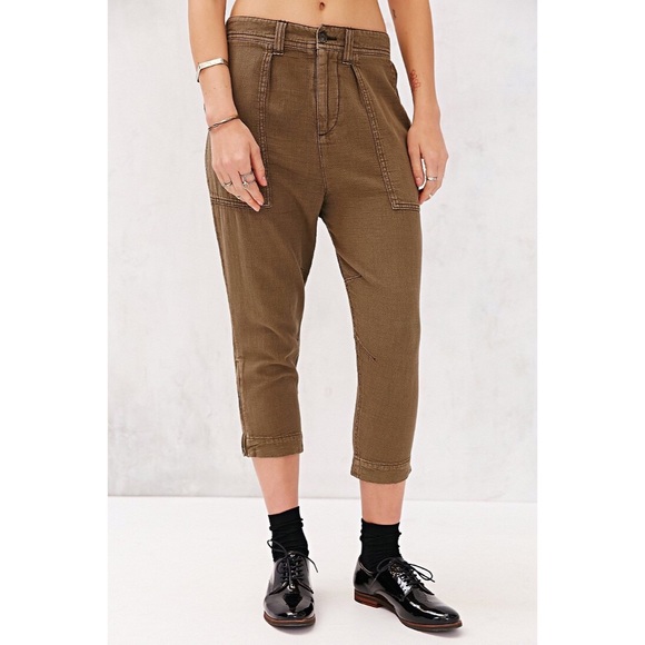 BDG Olive Green Natural Pegged Fatigue Pant