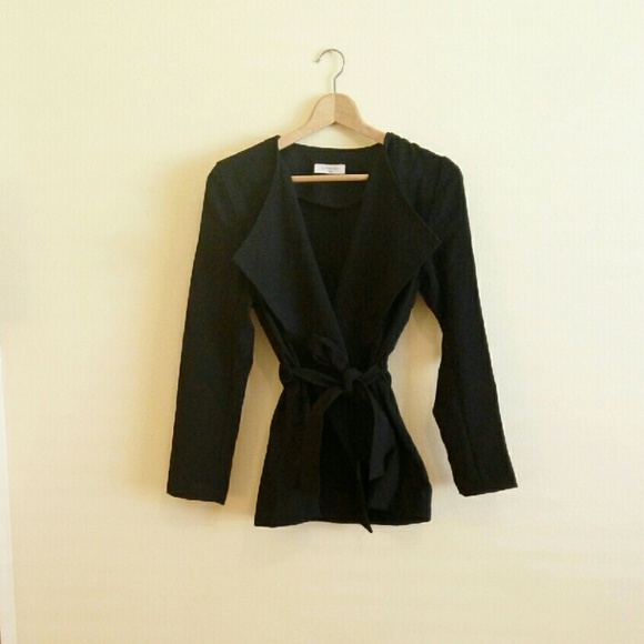 Black Blazer Wrap Sweater
