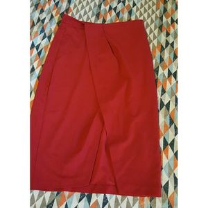 Red pencil skirt
