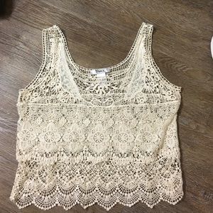 Lace crop top sz L