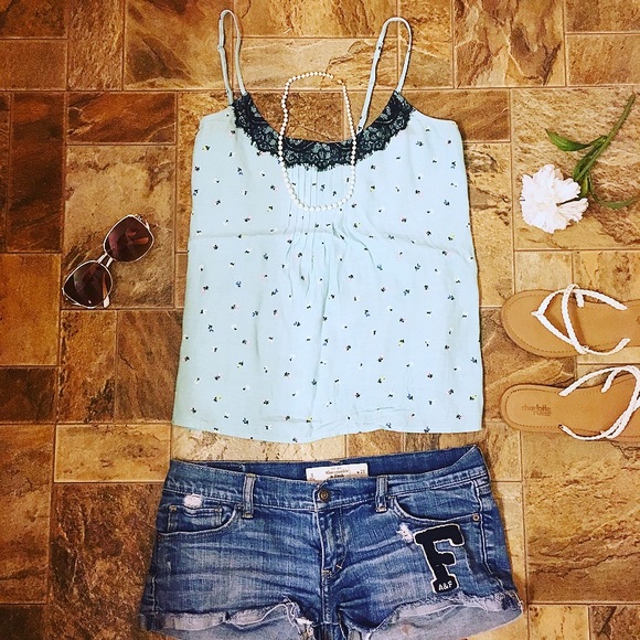 🚫SOLD🚫 LC Lauren Conrad Blue Tank - Picture 1 of 4