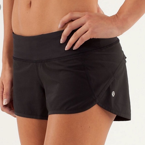 Size 6 black Lululemon speed shorts