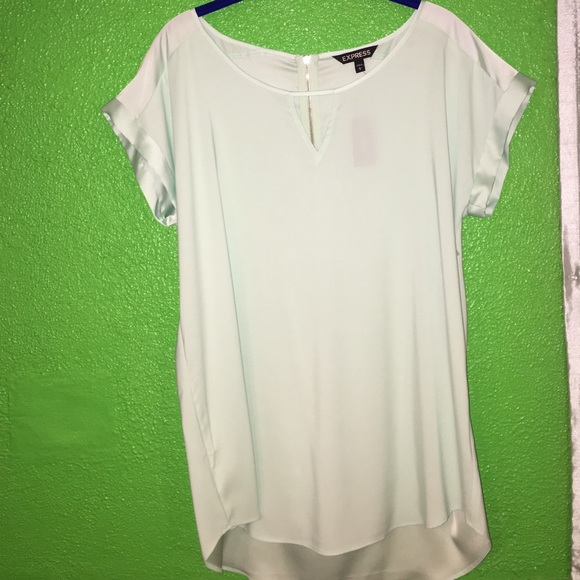 Mint express silky v neck blouse
