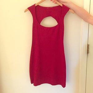 Small red dress with key hole back