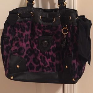 NWOT Juicy Couture Purple Cheetah Print Purse