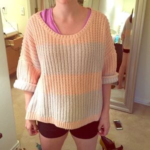Chunky knit striped sweater
