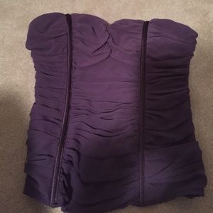 Eggplant colored corset Sexy top, size medium,
