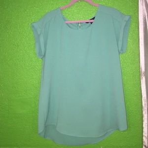 Teal express blouse size large