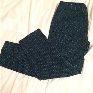 Loft blue and black patterned pants
