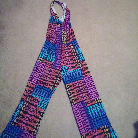 Wide leg stretchable plus size jumpsuit