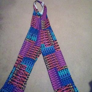 Wide leg stretchable plus size jumpsuit