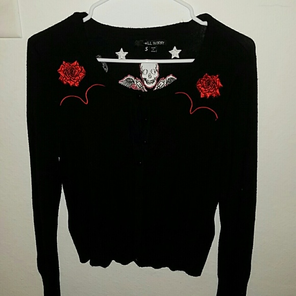 Hell Bunny Roses and Skull S Cardigan