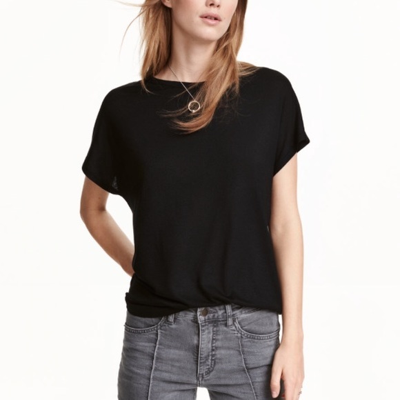 H&M Black Short Sleeve Top