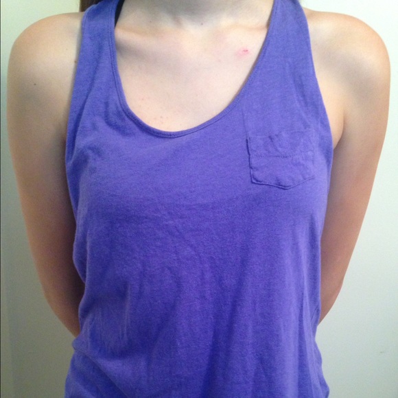 A purple tank top
