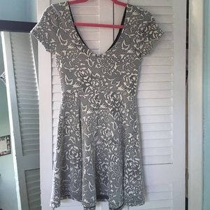 Black and white floral dress