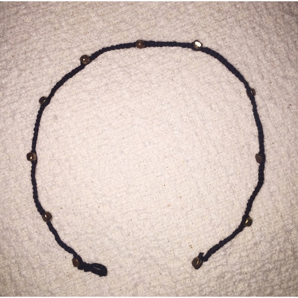 Black and gold crocheted choker