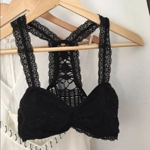 Free people black Bralette size medium