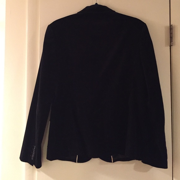 Navy Velvet Blazer - Picture 3 of 4