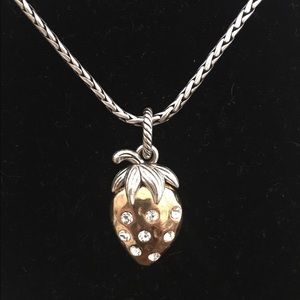 Brighton strawberry charm with chain